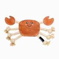 Picture of TOY DOG ZIPPYPAWS ecoZippy Suede and Rope Buddies - Crab