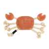 Picture of TOY DOG ecoZippy Suede and Rope Buddies - Crab
