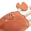 Picture of TOY DOG ZIPPYPAWS ecoZippy Suede and Rope Buddies - Crab