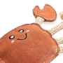 Picture of TOY DOG ZIPPYPAWS ecoZippy Suede and Rope Buddies - Crab