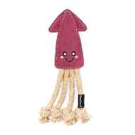 Picture of TOY DOG ZIPPYPAWS ecoZippy Suede and Rope Buddies - Squid