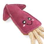 Picture of TOY DOG ZIPPYPAWS ecoZippy Suede and Rope Buddies - Squid