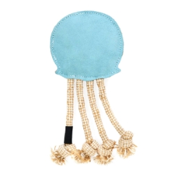 Picture of TOY DOG ZIPPYPAWS ecoZippy Suede and Rope Buddies - Octopus
