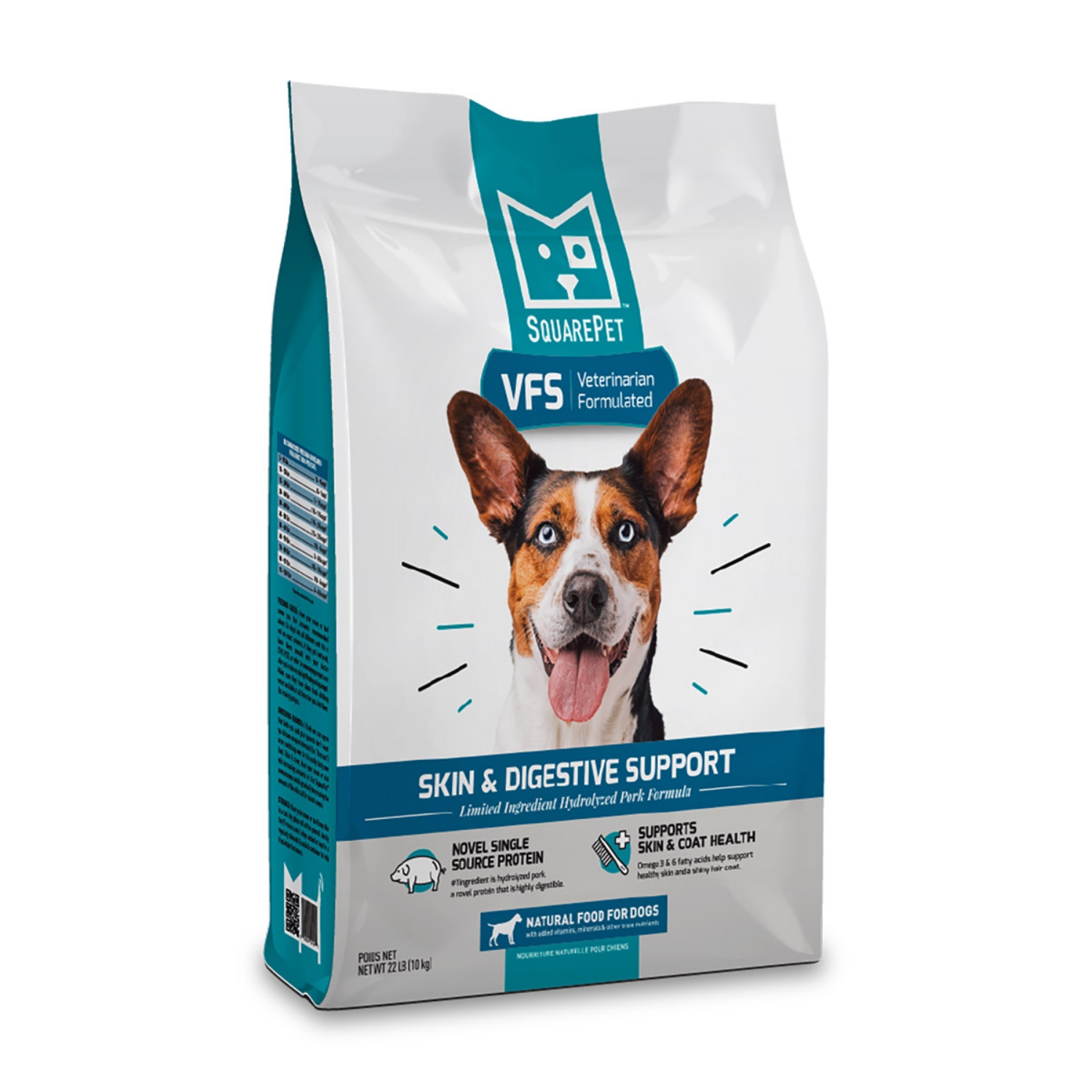 Picture of SQUAREPET VFS Skin & Digestive Limited Ingredient Hydrolyzed Pork Dry Dog Food - 10kg/22lb
