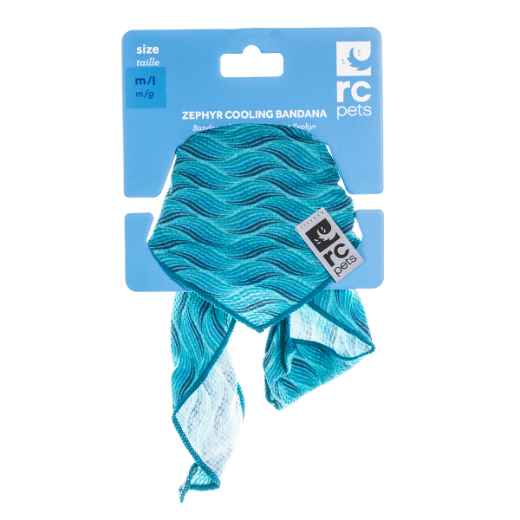 Picture of COOLING ZEPHYR BANDANA CANINE Blue Waves - Med/Large