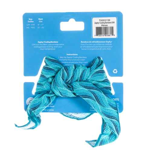 Picture of COOLING ZEPHYR BANDANA CANINE Blue Waves - Small/Medium