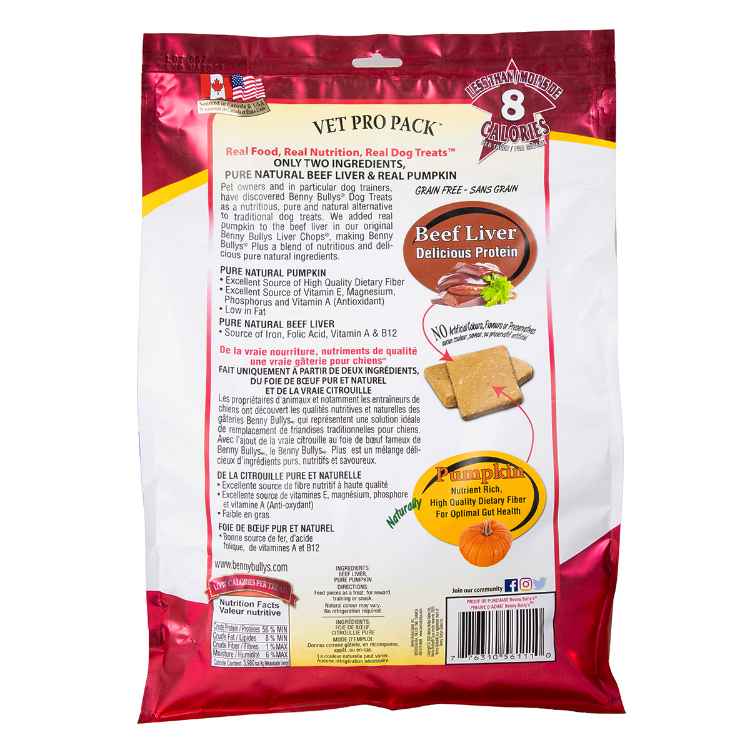 Picture of TREAT LIVER PLUS PUMPKIN Benny Bullys VET PRO PACK - 1.4kg / 3.1lbs
