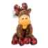 Picture of TOY CANINE SILVER PAW RED PLAID MOOSE - 9in X 6in