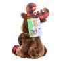 Picture of TOY CANINE SILVER PAW RED PLAID MOOSE - 9in X 6in