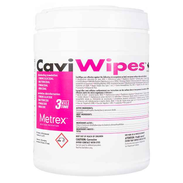 Picture of CAVIWIPES SURFACE DISINFECTANT 6in x 6.75in - 160/tub