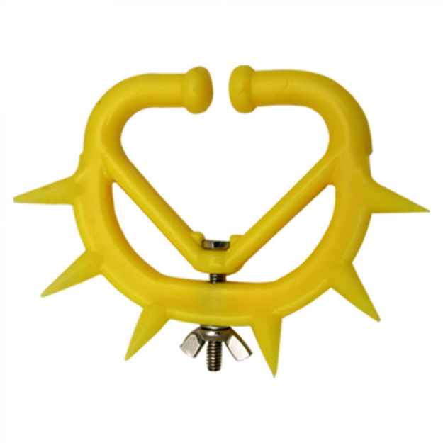 Picture of CALF WEANER PLASTIC Yellow Medium (J1578) - 3.5in x 3in