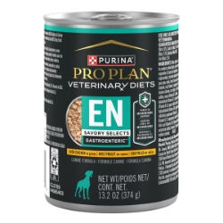 Picture of Purina Pro Plan Veterinary Diet EN (Gastroenteric) Savory Selects Chicken Formula Wet Dog Food - 12 X 374gm Cans