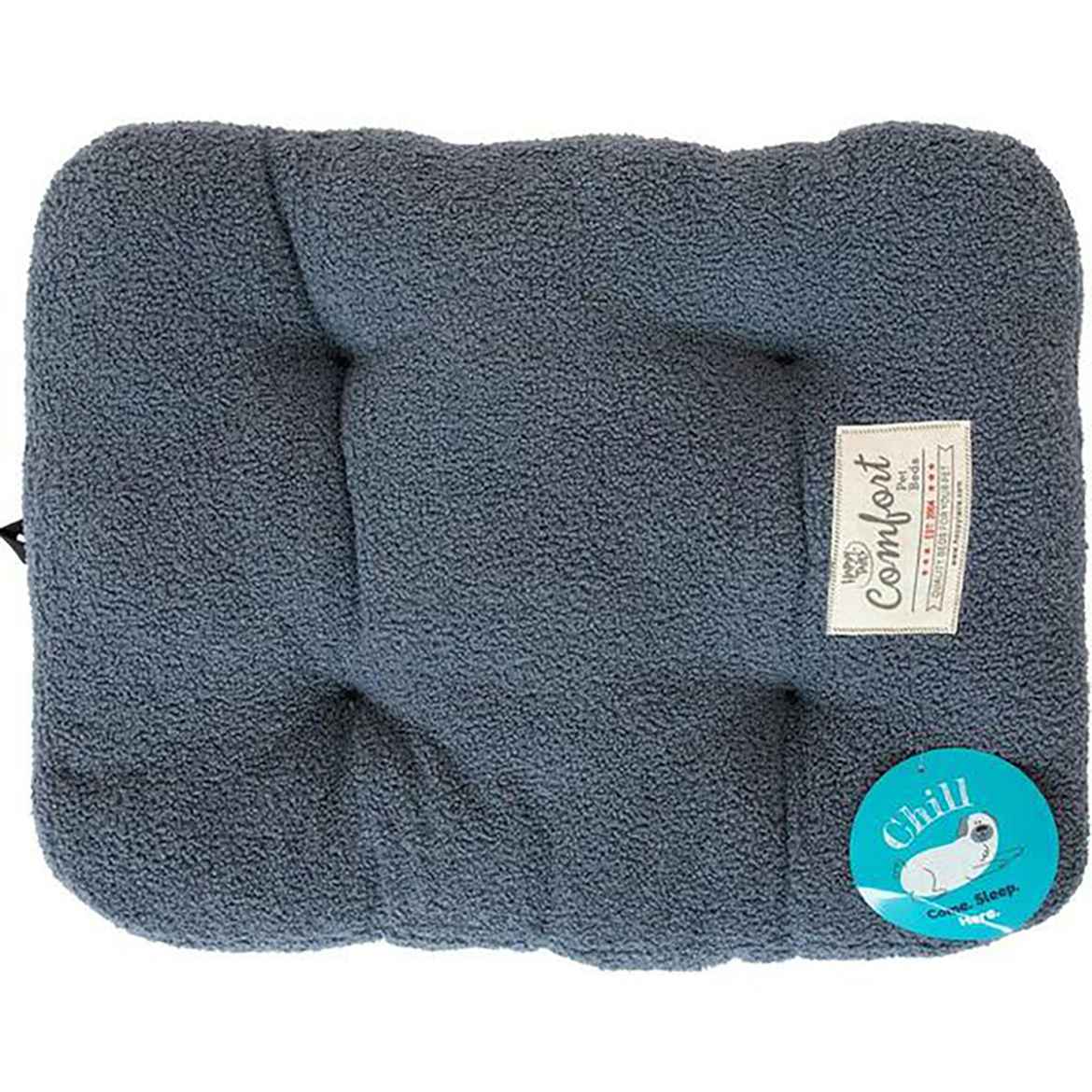 Picture of PET BED UNLEASHED Chill Gusset Bed Teddy Grey - 24in x 18in