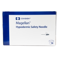 Picture of MAGELLAN HYPO SAFETY NEEDLE 22g x 1in (Black) - 50s 