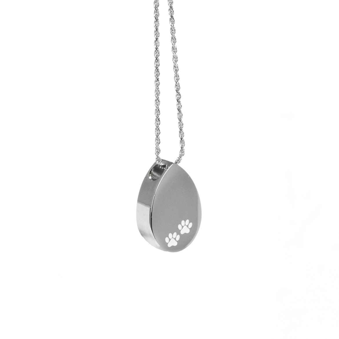 Picture of CREMATION JEWELRY Teardrop Pendant with Paw Print