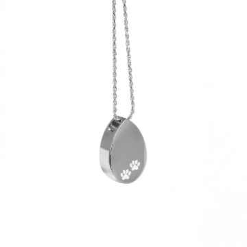 Show details for CREMATION JEWELRY Teardrop Pendant with Paw Print Picture of CREMATION JEWELRY Teardrop Pendant with Paw Print