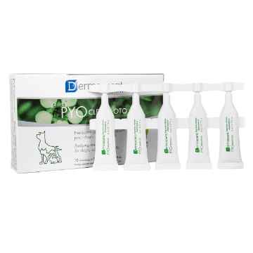 Show details for DERMOSCENT PYOCLEAN OTO for DOGS/Cats & Rabbits - 10 x 5ml Picture of DERMOSCENT PYOCLEAN OTO for DOGS/Cats & Rabbits - 10 x 5ml