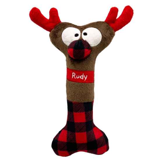 Picture of XMAS HOLIDAY CANINE POWER PLUSH Reindeer Bone - 10.5in 