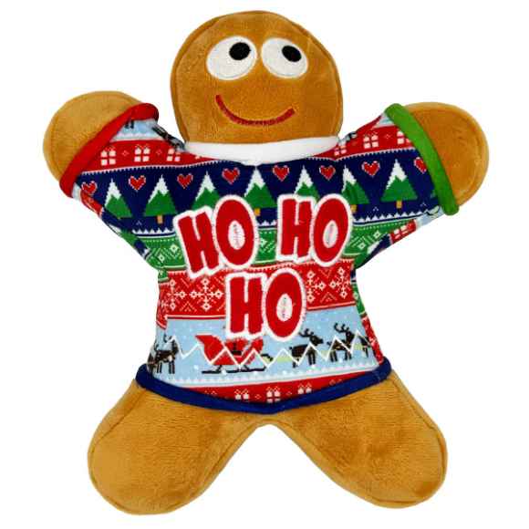 Picture of XMAS HOLIDAY CANINE POWER PLUSH Ugly Sweater Gingerbread Man - Small