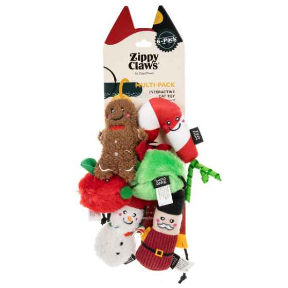 Picture of XMAS HOLIDAY ZIPPYCLAWS FELINE Festive Cheer - 6/pk