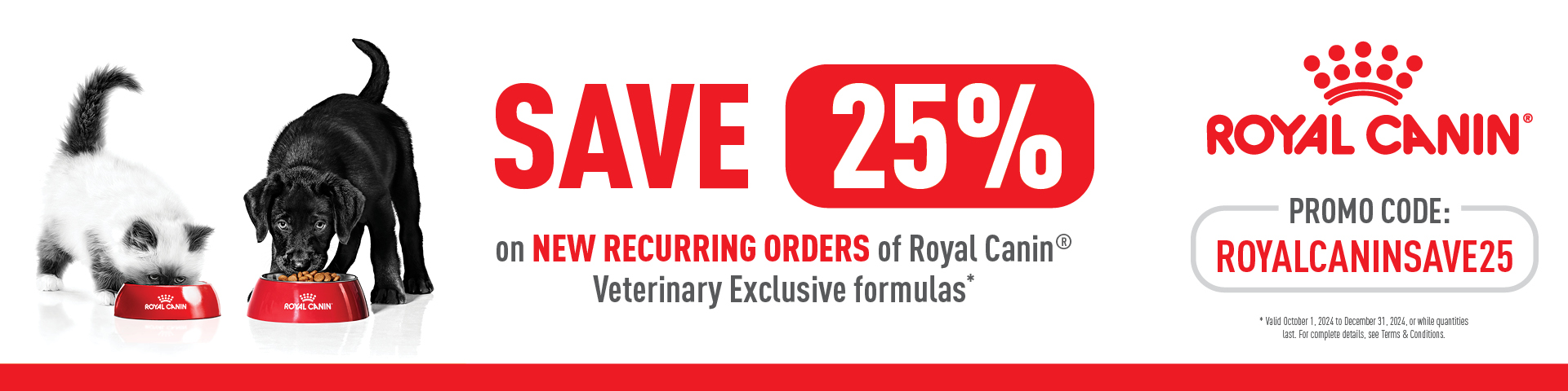 Picture for category Save 25% off your FIRST RECURRING ORDER of Royal Canin Food