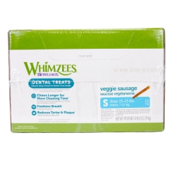 Picture of Wellness WHIMZEES Small Dog Dental Treats | Veggie Sausage – 150/box BULK