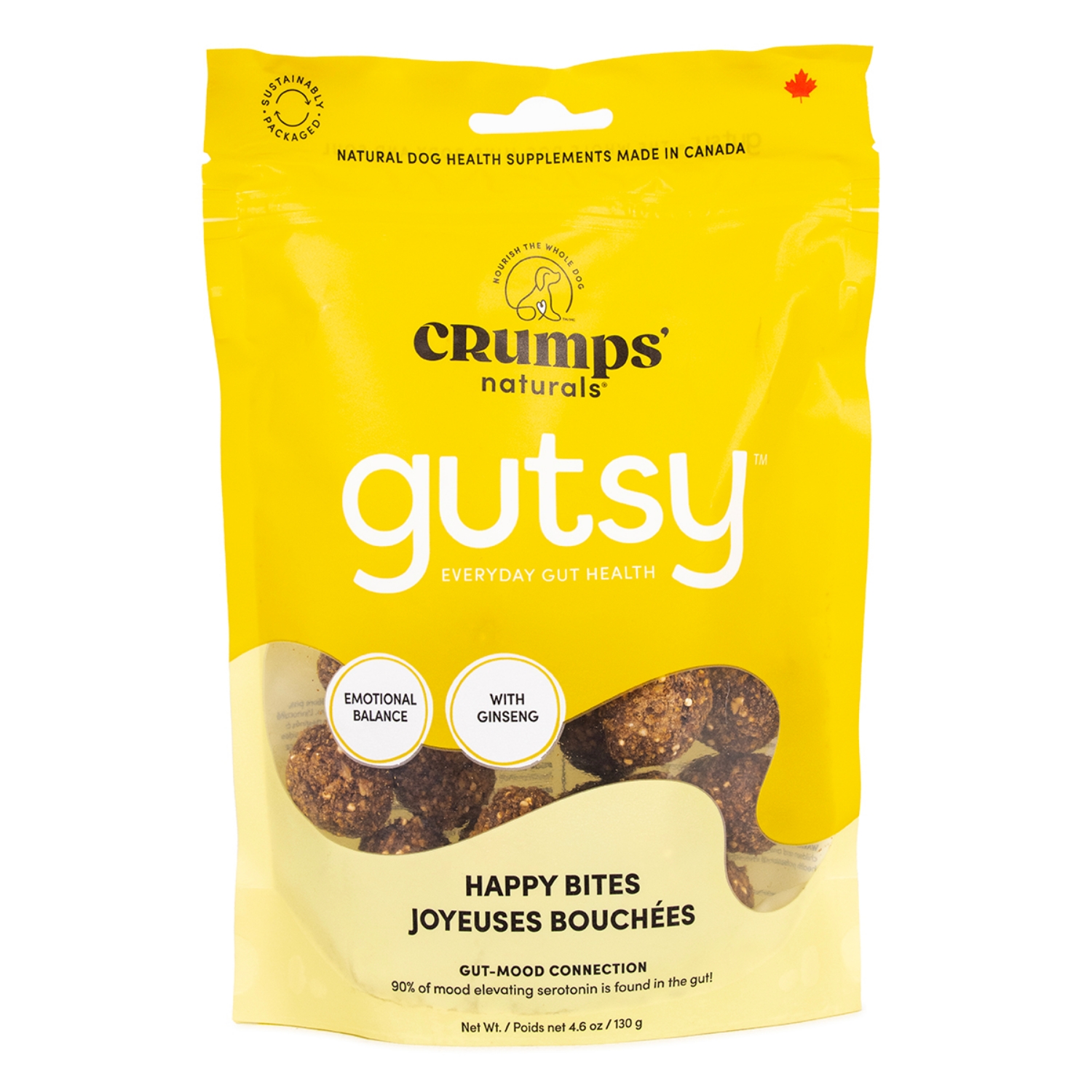 Picture of CRUMPS NATURALS DOG TREATS GUTSY Happy Bites - 4.6oz/130g