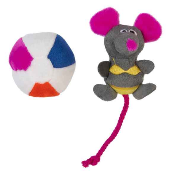 Picture of TOY CAT MAD CAT Beach Babe Mouse and Ball - 2/pk