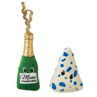 Picture of TOY CAT QUIRKY KITTY Wine & Cheese - 2/pk