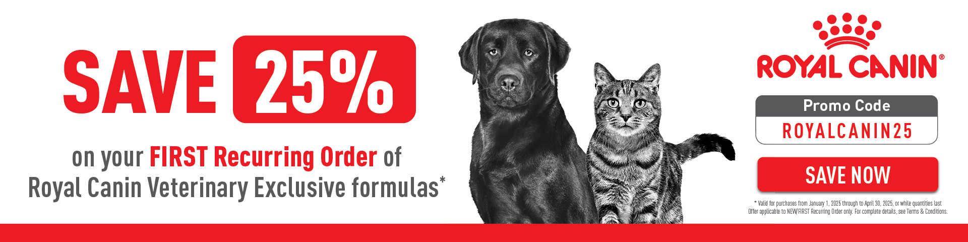 Picture for category Save 25% off your FIRST RECURRING ORDER of Royal Canin Food