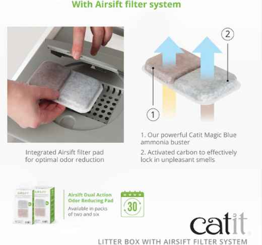 Picture of CAT LITTER BOX AIRSIFT CATIT Grey/White - Jumbo