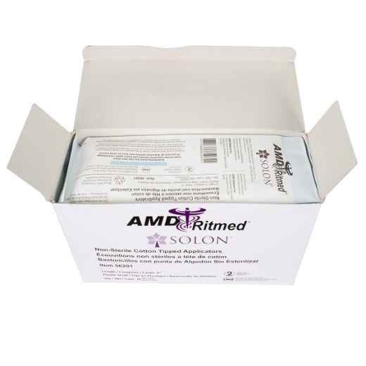 Picture of COTTON TIP APPLICATOR 6in PLASTIC STEM NON STERILE - 1000/box