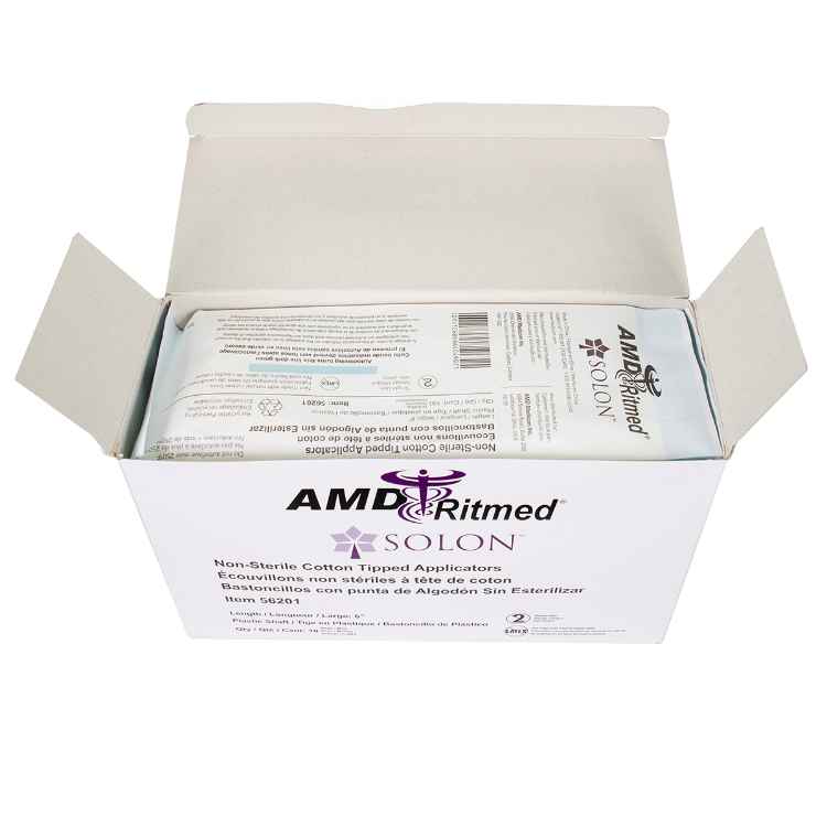 Picture of COTTON TIP APPLICATOR 6in PLASTIC STEM NON STERILE - 1000/box