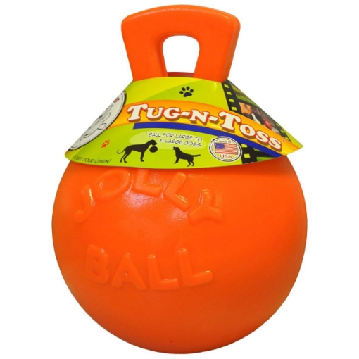 Picture of JOLLY BALL EQUINE TUG-N-TOSS BALL Orange - 10in