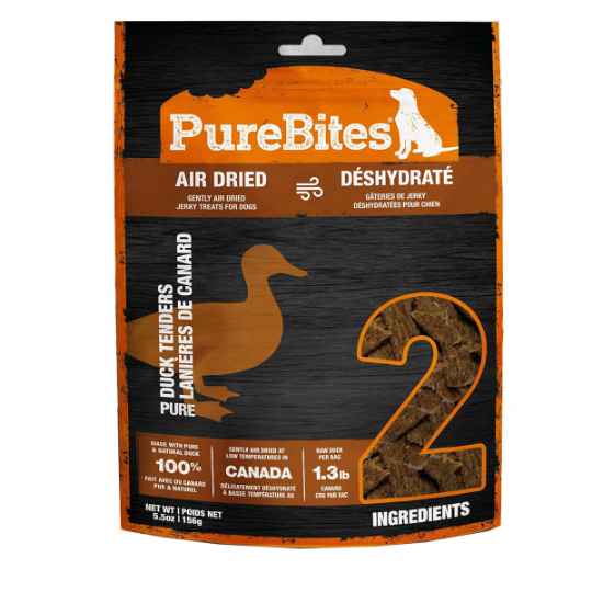 Picture of TREAT PUREBITES CANINE AIR DRIED DUCK JERKY -  5.5oz / 156g