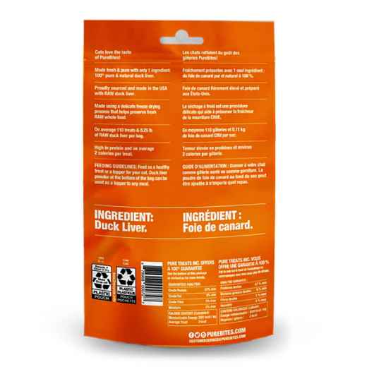 Picture of TREAT PUREBITES FELINE Duck Liver - 1.05oz / 30g