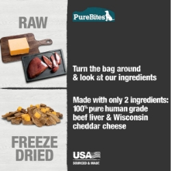 Picture of TREAT PUREBITES CANINE Beef Liver & Cheese - 8.8oz/250g