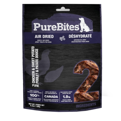 Picture of TREAT PUREBITES CANINE AIR DRIED CHICKEN & SWEET POTATO JERKY - 6.3oz/180g