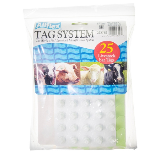 Picture of ALLFLEX TAG SHEEP MINI BLANK Green - 25/bag