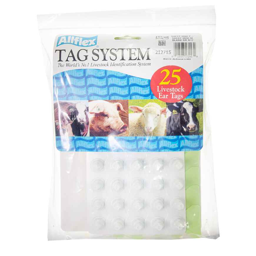 Picture of ALLFLEX TAG SHEEP MINI BLANK Green - 25/bag