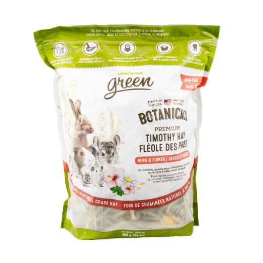 Picture of LIVING WORLD GREEN BOTANICALS PREM TIMOTHY HAY Herb & Flower Mix - 680g/24oz