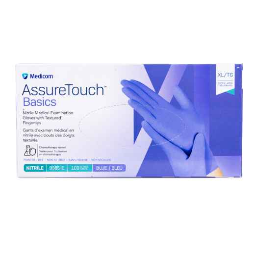 Picture of GLOVES EXAM NITRILE ASSURETOUCH BASICS INDIGO XLARGE - 100s
