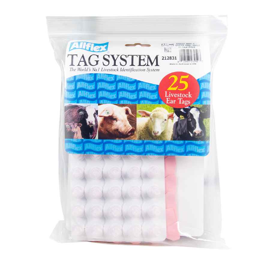 Picture of ALLFLEX TAG SHEEP MINI BLANK Pink - 25/bag