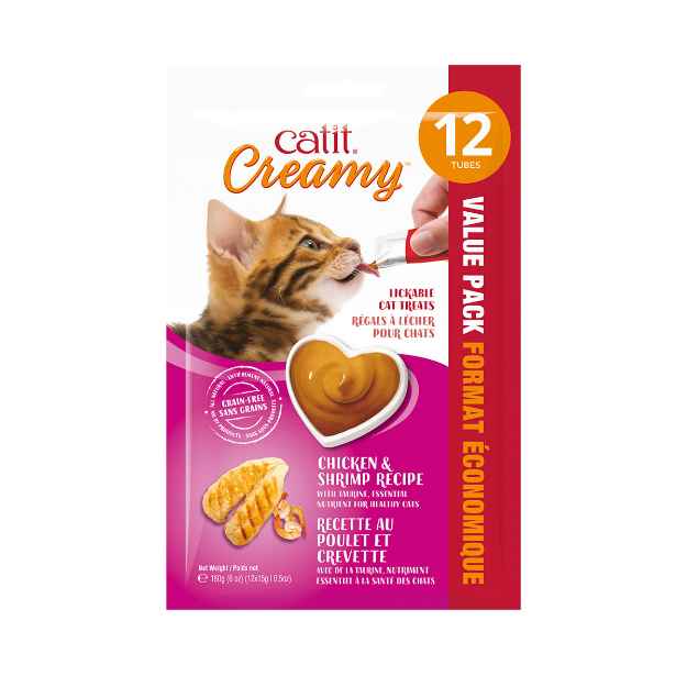 Picture of TREAT CATIT CREAMY LICKABLES Chicken & Shrimp Flavor - 12 x 15g