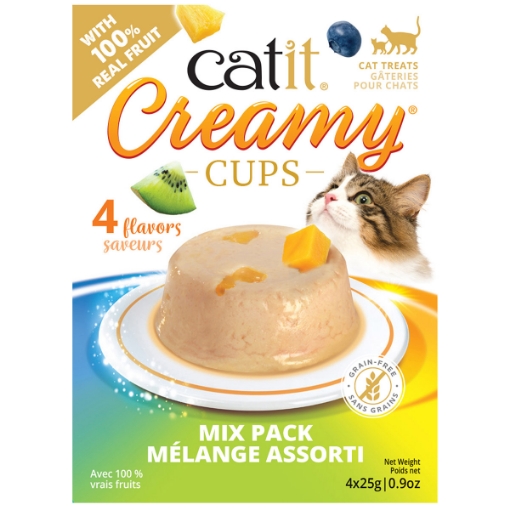 Picture of TREAT CATIT CREAMY CUPS Variety Pack - 4 x 25g