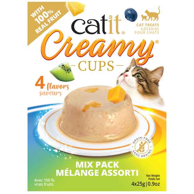 Picture of TREAT CATIT CREAMY CUPS Variety Pack - 4 x 25g