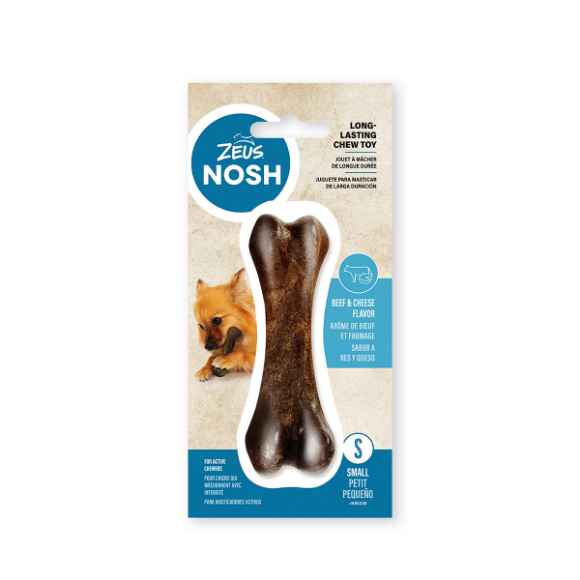 Picture of TOY DOG ZEUS NOSH STRONG CHEW BONE BEEF & CHEESE FLAVOR - Small