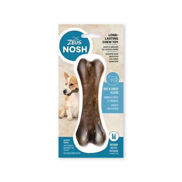 Picture of TOY DOG ZEUS NOSH STRONG CHEW BONE BEEF & CHEESE FLAVOR - Medium