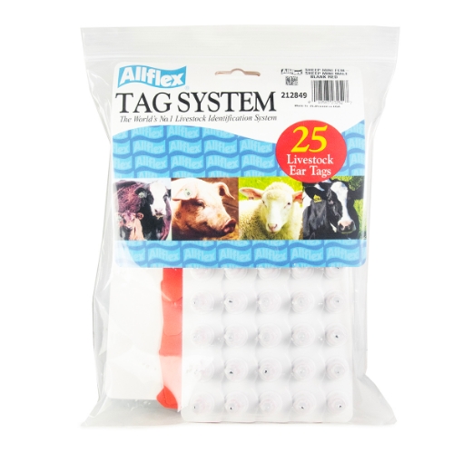 Picture of ALLFLEX TAG SHEEP MINI BLANK Red - 25/bag