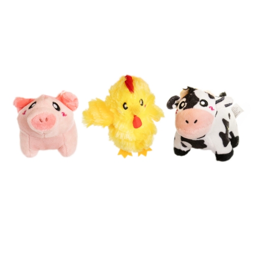 Picture of TOY DOG ZIPPYPAWS MINIZ Barnyard Friends - 3/pk